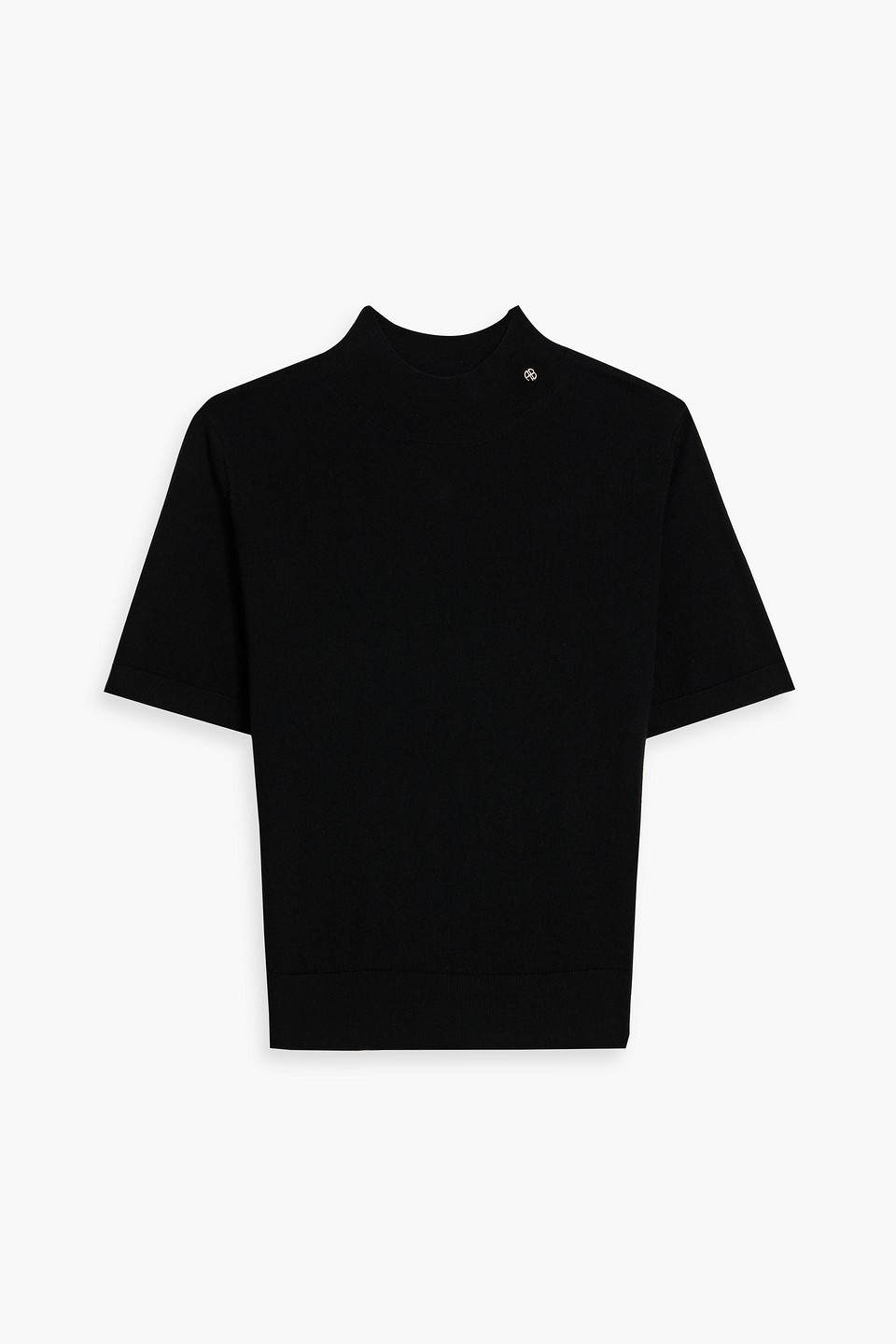 Anine Bing Monique Merino Wool And Cashmere-blend Turtleneck Sweater In Black