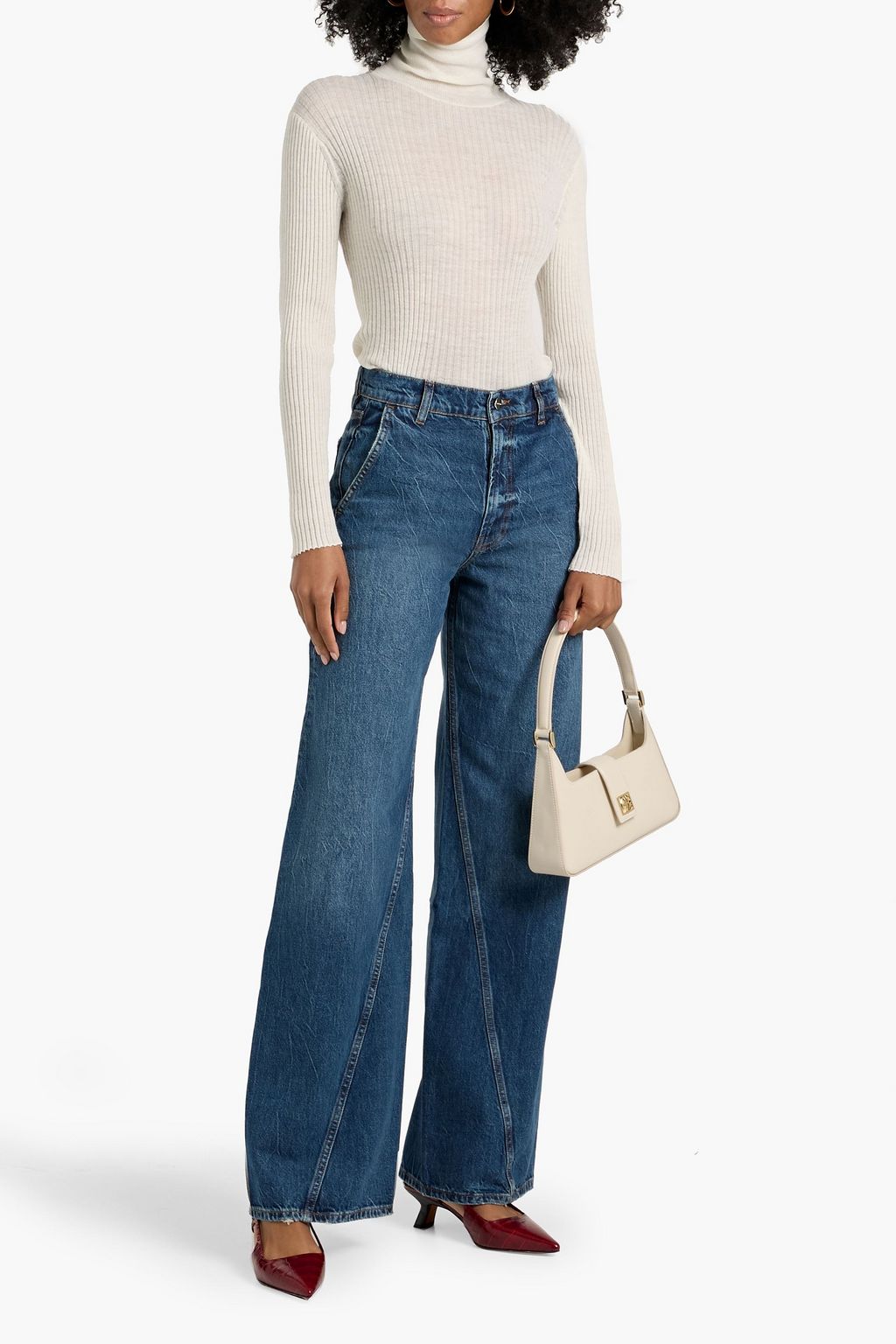 ANINE BING Briley high-rise wide-leg jeans