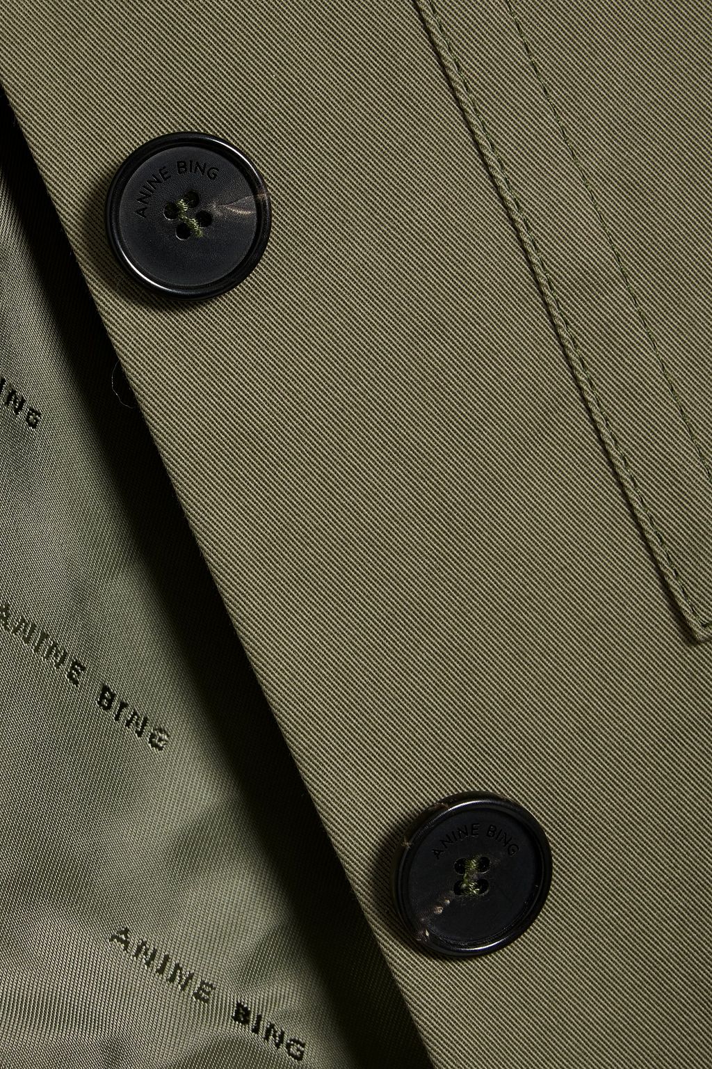 ANINE BING Dayton cropped cotton-twill jacket