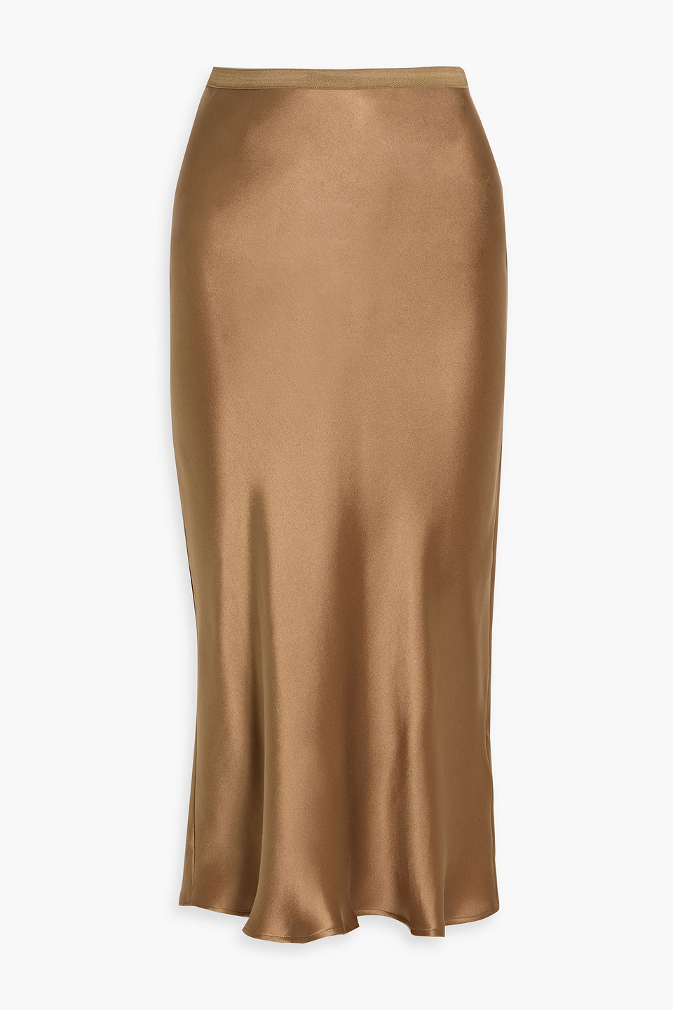 Bar silk-charmeuse midi skirt