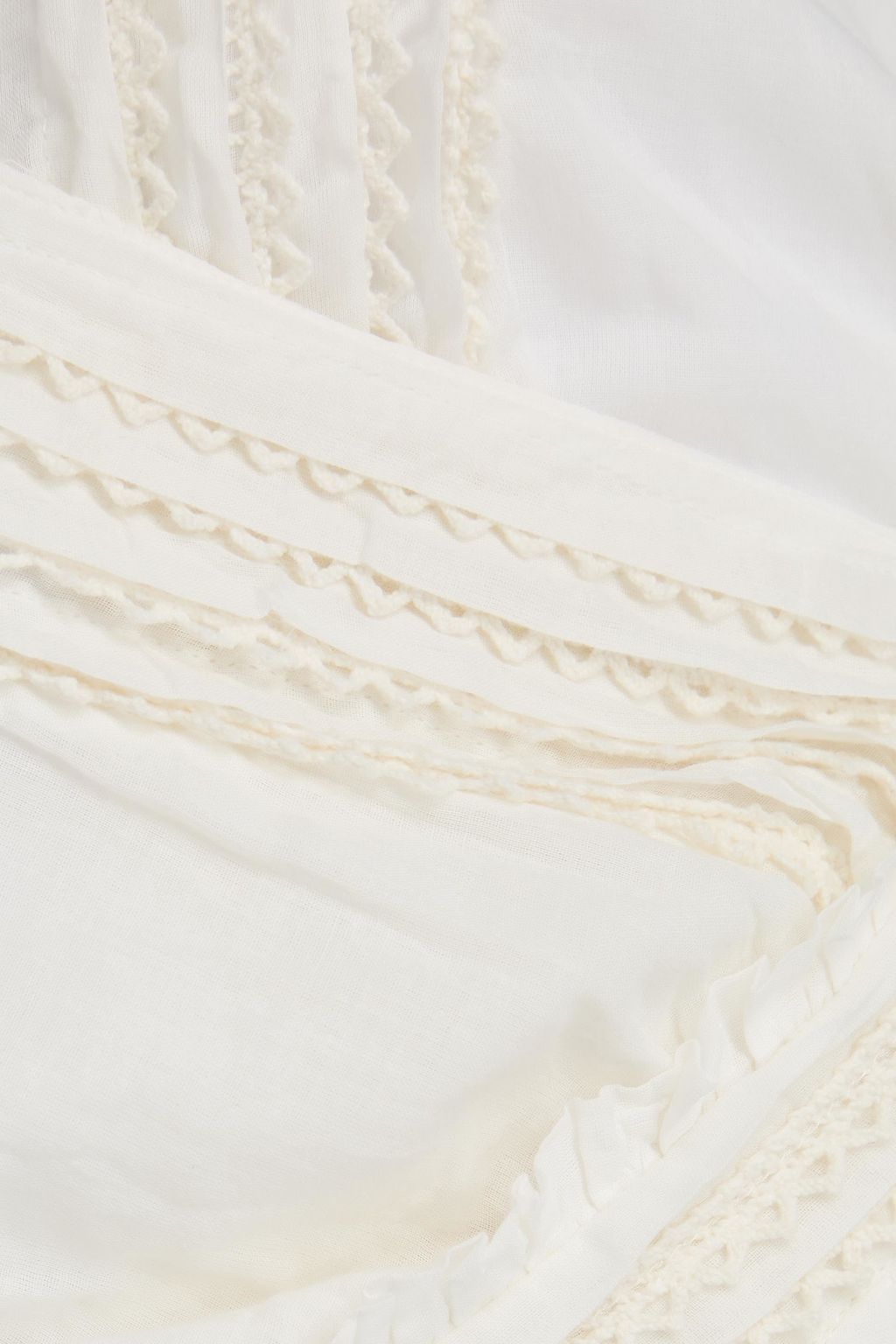 FARM RIO Cotton-mousseline wrap blouse