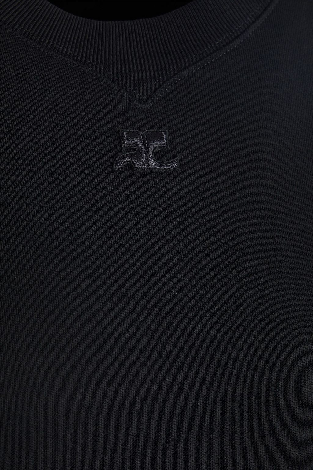 COURRÈGES سويت شيرت من القطن والصوف الناعم