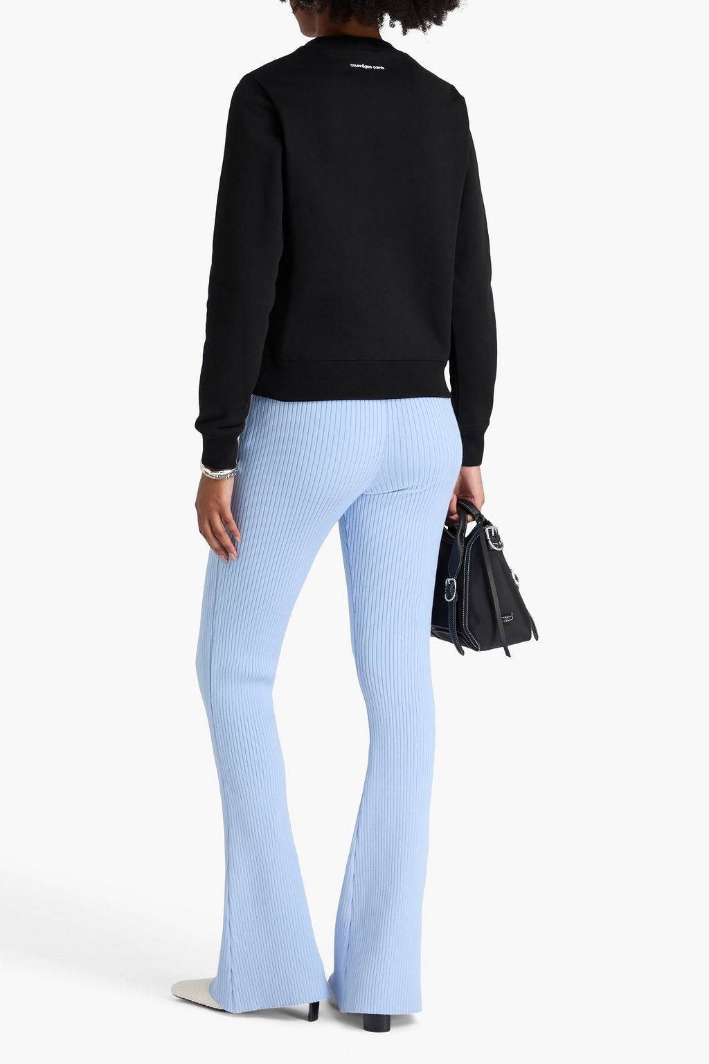 COURRÈGES سويت شيرت من القطن والصوف الناعم