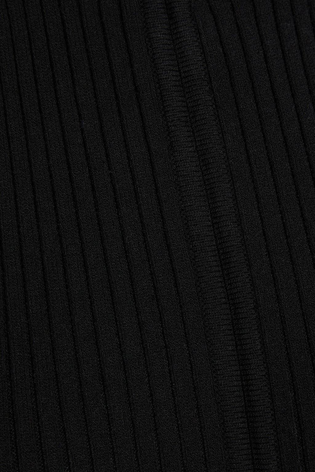 COURRÈGES リブ編みニット マキシワンピース カットアウト