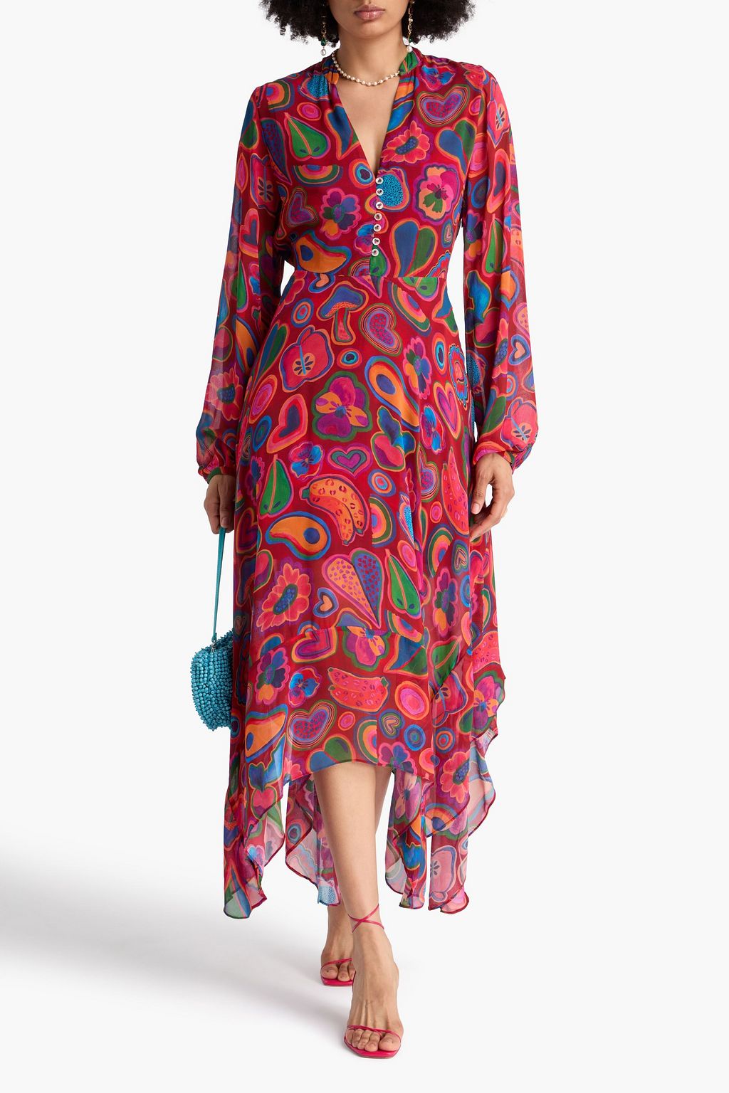 FARM RIO Bedrucktes Maxikleid aus Georgette