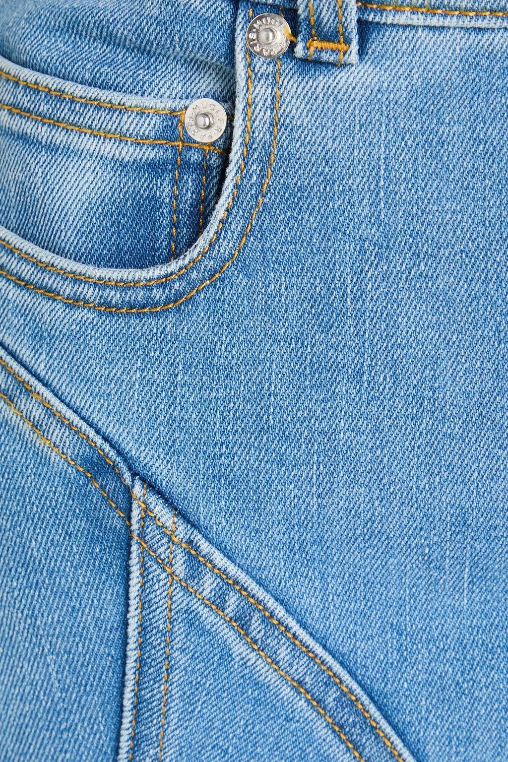 MUGLER جينز بأرجل ضيقة مرتفع الخصر وبلونين