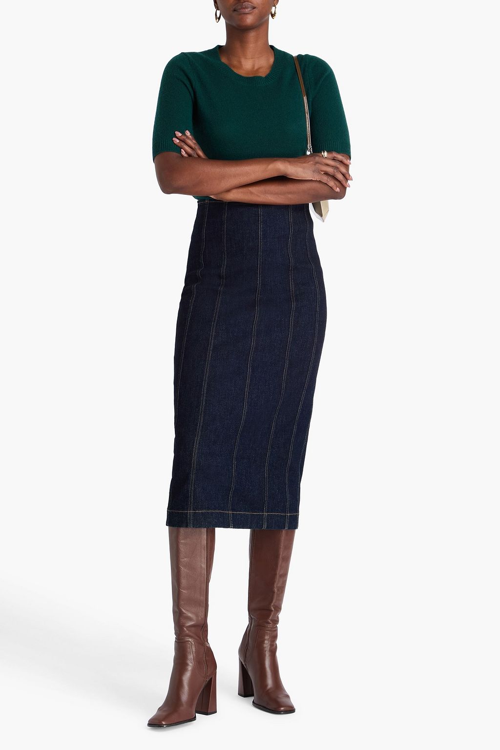 VERONICA BEARD Fiona denim midi skirt
