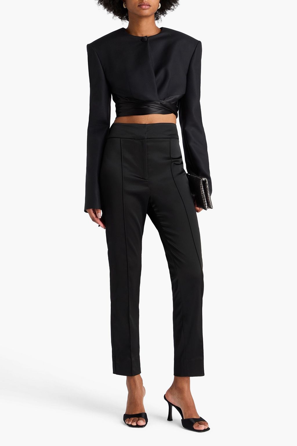 VERONICA BEARD Lago satin tapered pants