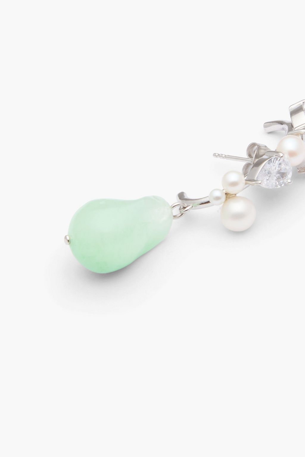 COMPLETEDWORKS Gold-plated crystal and pearl earrings