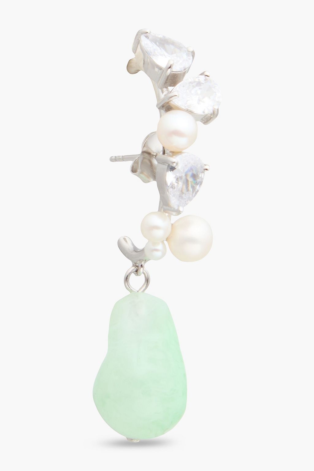 COMPLETEDWORKS Gold-plated crystal and pearl earrings
