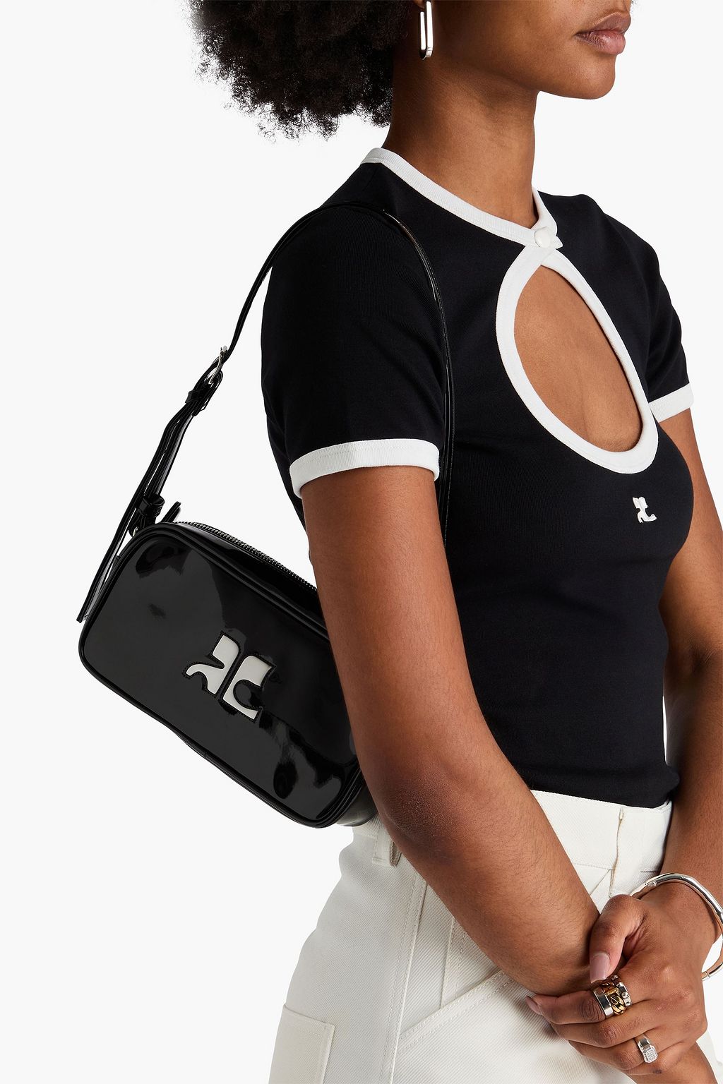 COURRÈGES حقيبة كروس بودي