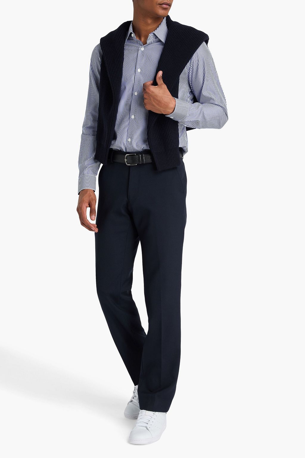 SANDRO Grain de poudre wool pants