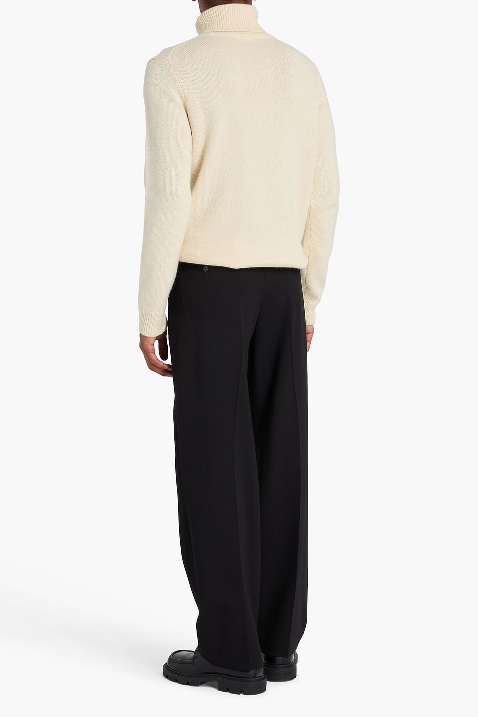 SANDRO CHARLIE WOOL-BLEND TWILL PANTS