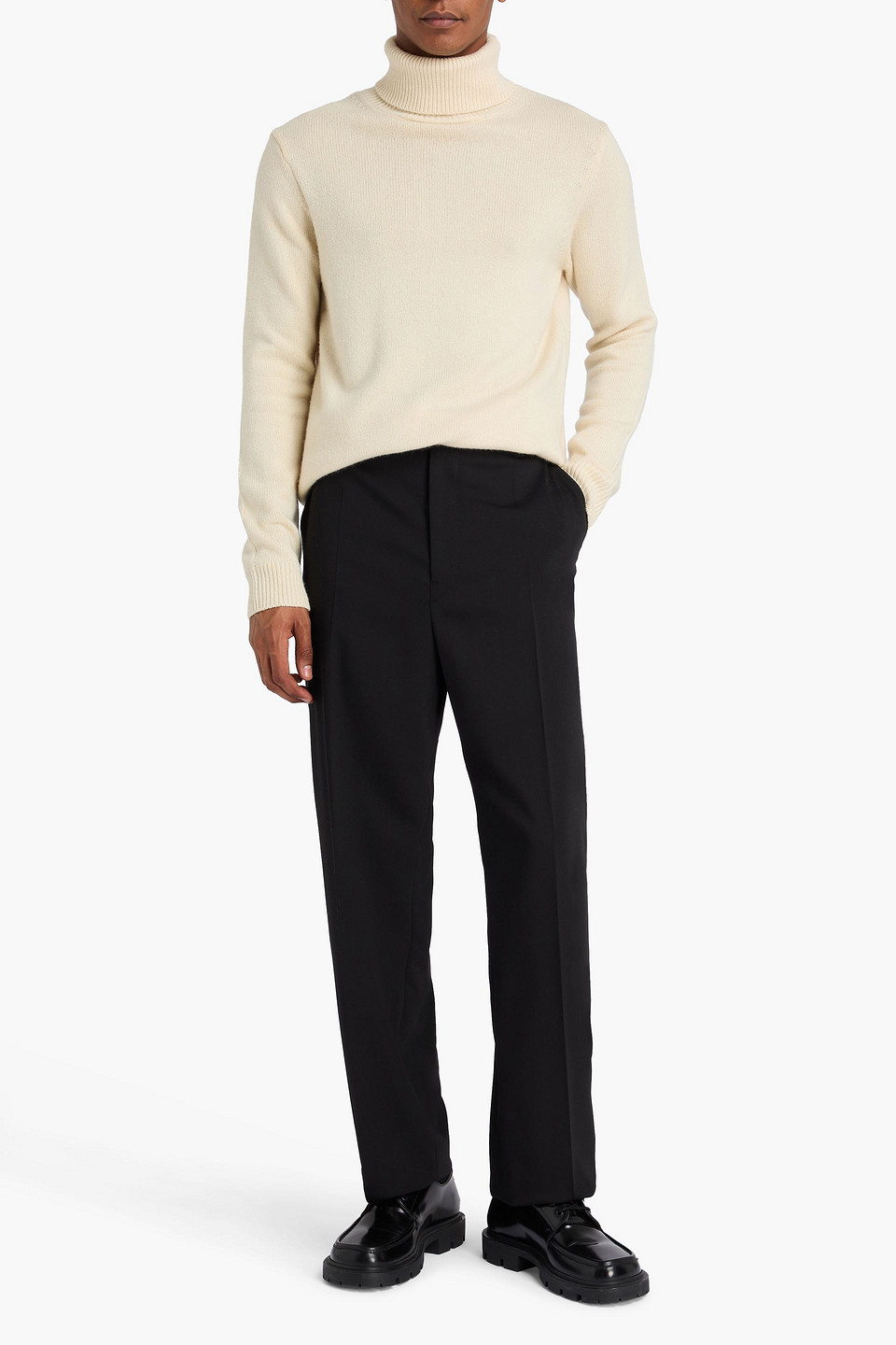 SANDRO CHARLIE WOOL-BLEND TWILL PANTS