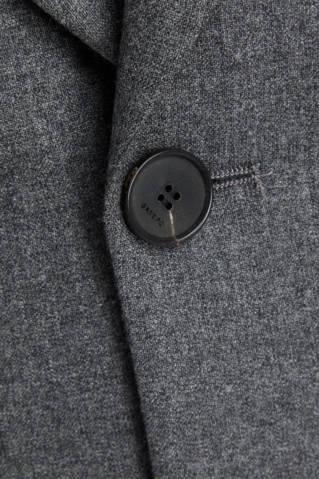 SANDRO Wool-flannel blazer