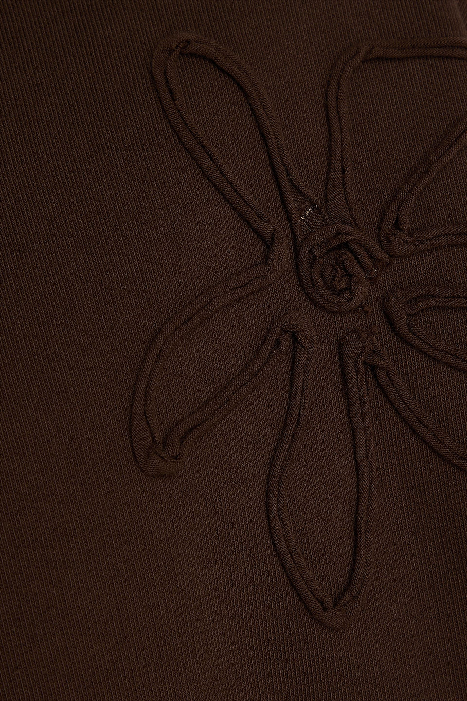 SANDRO FLORAL-APPLIQUÉD FRENCH COTTON-TERRY SWEATSHIRT