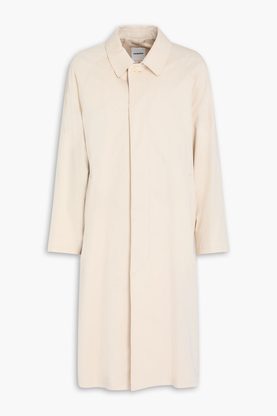 SANDRO COTTON-BLEND SATEEN COAT