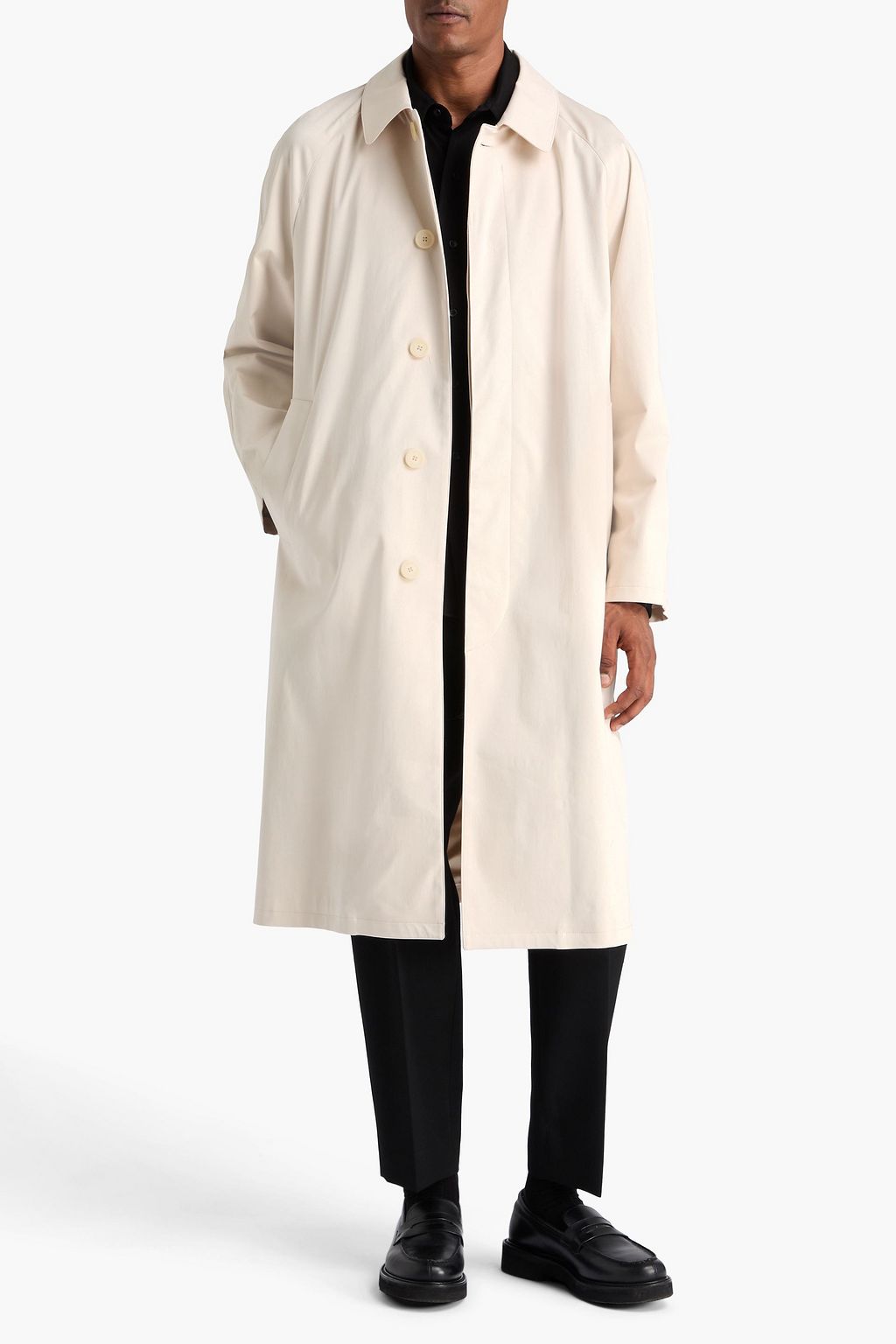 SANDRO Cotton-blend sateen coat
