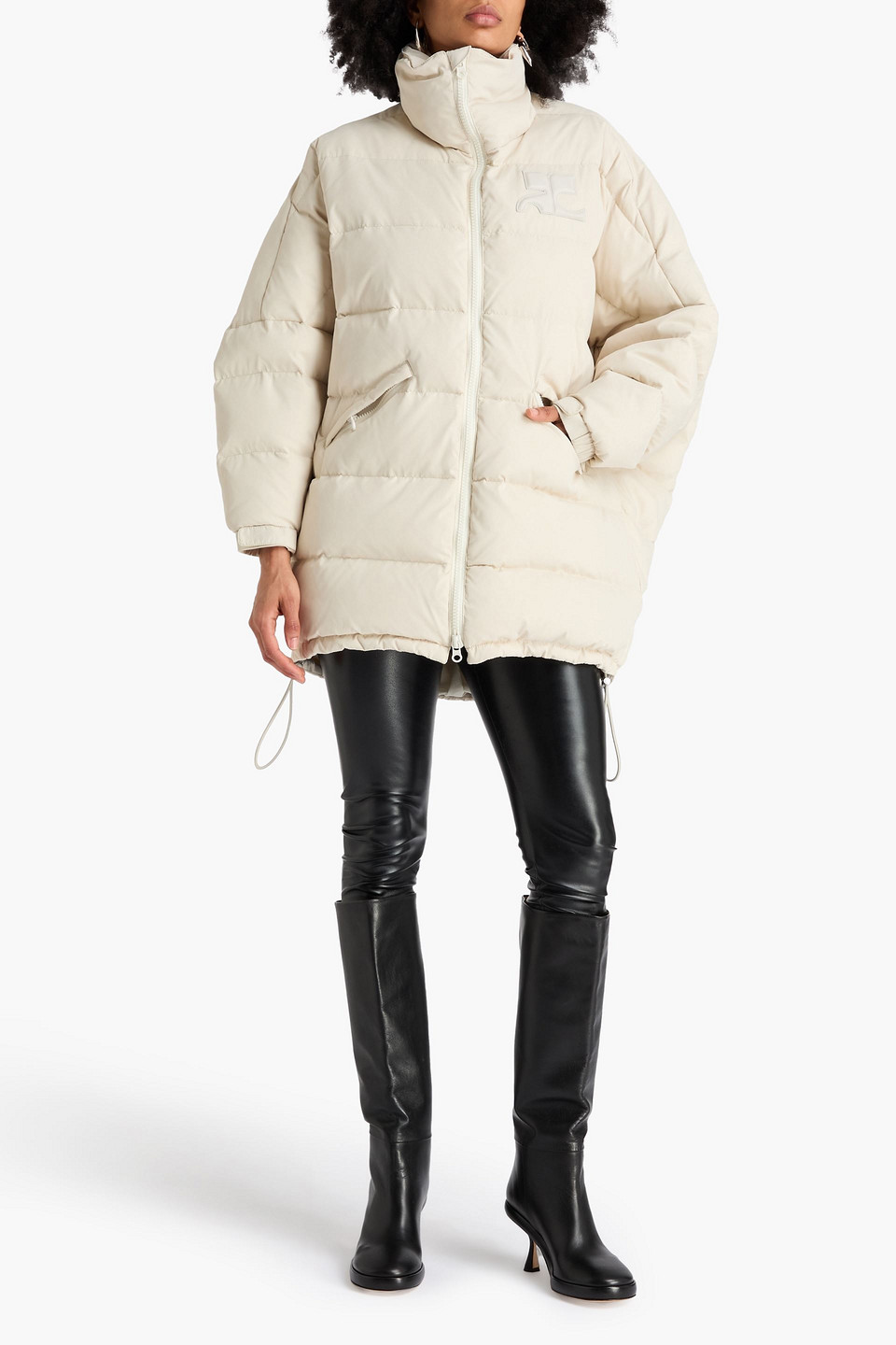  Courrèges - Daunenmantel Aus Gestepptem Shell - Weiß - Xs 