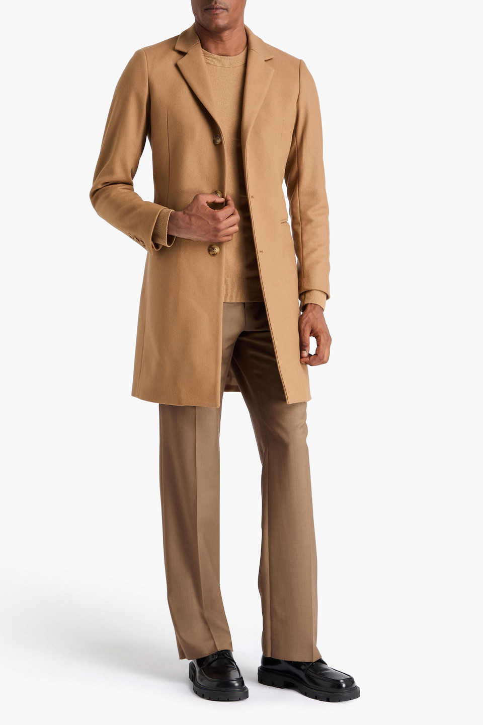  Sandro - Wool-blend Felt Coat - Brown - S 