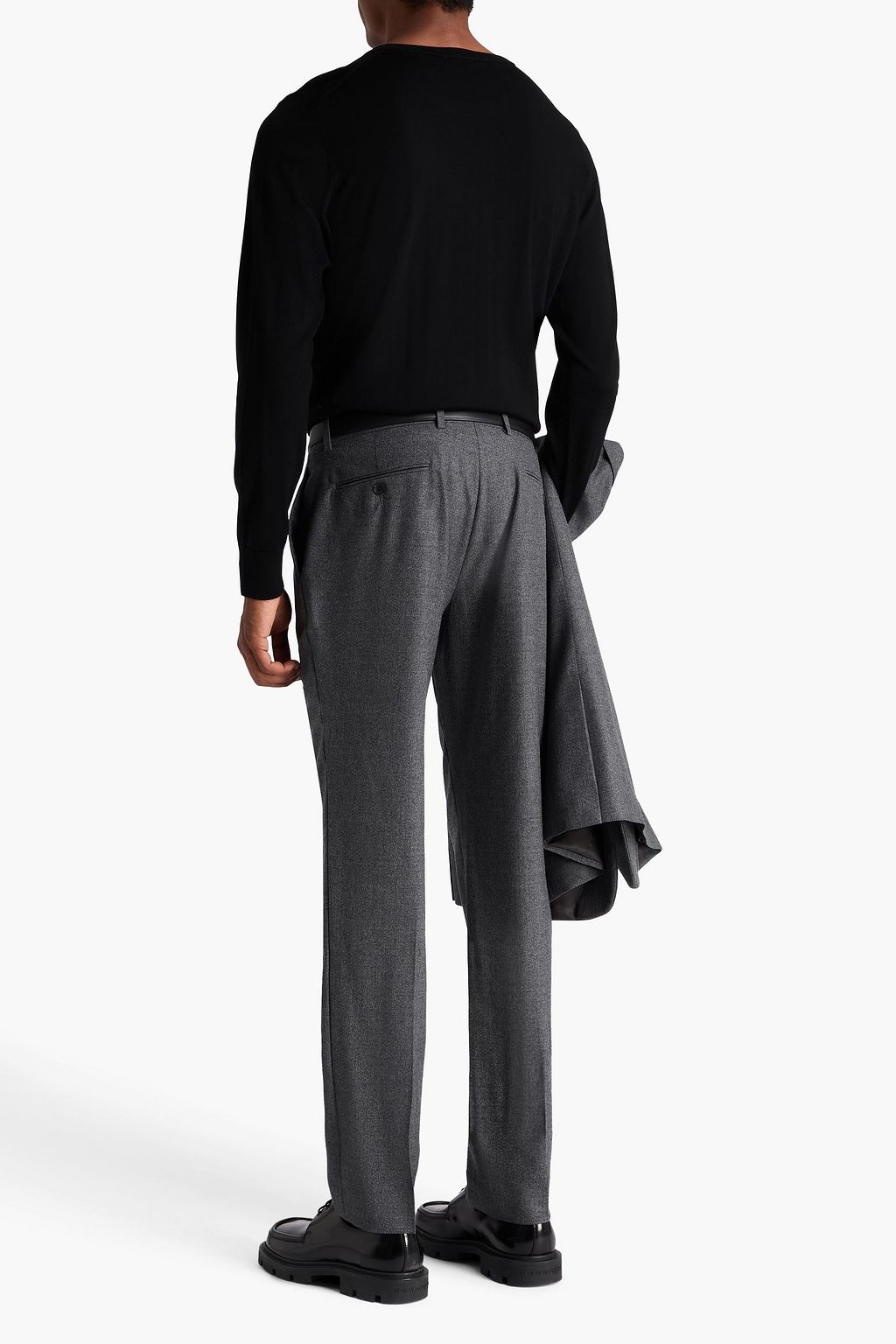 SANDRO Wool-flannel pants