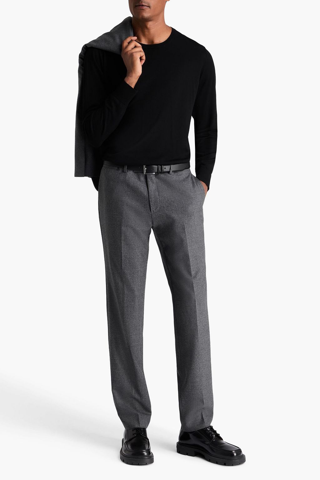 SANDRO Wool-flannel pants