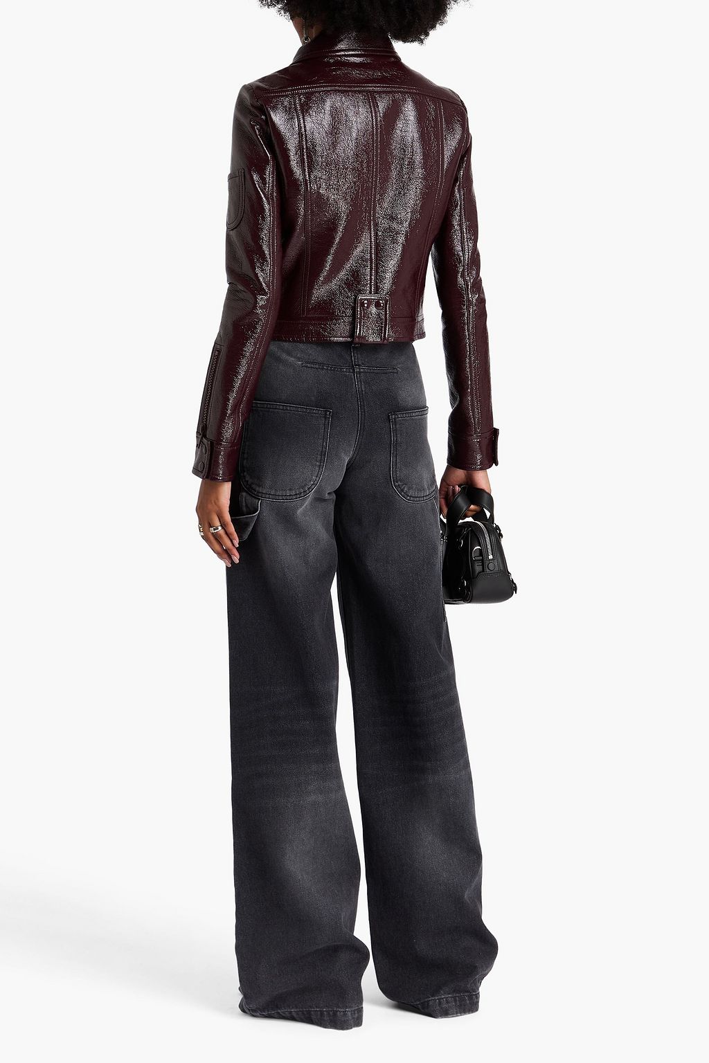 COURRÈGES Bikerjacke aus Vinyl aus einer Baumwollmischung