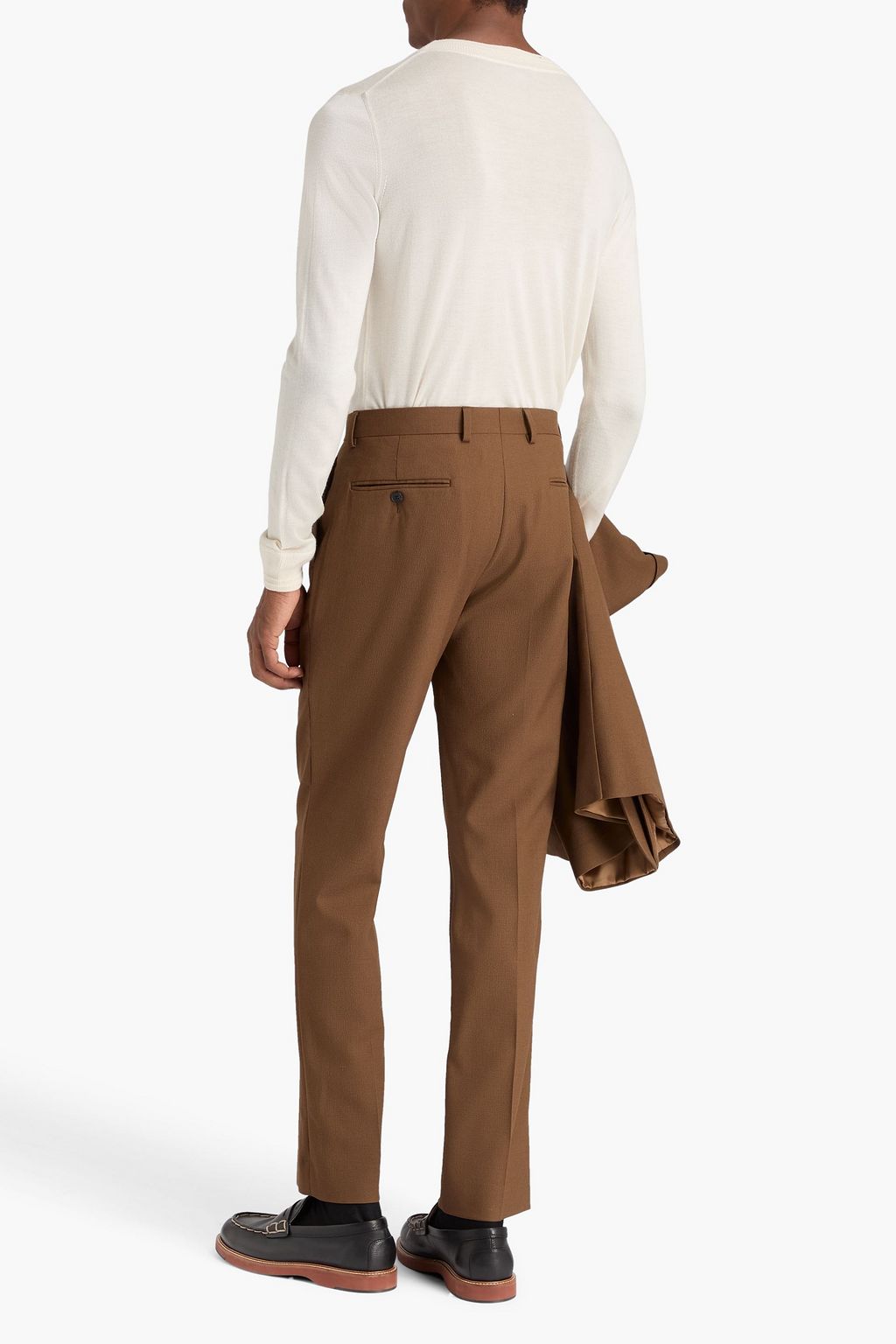 SANDRO Grain de poudre wool-blend pants