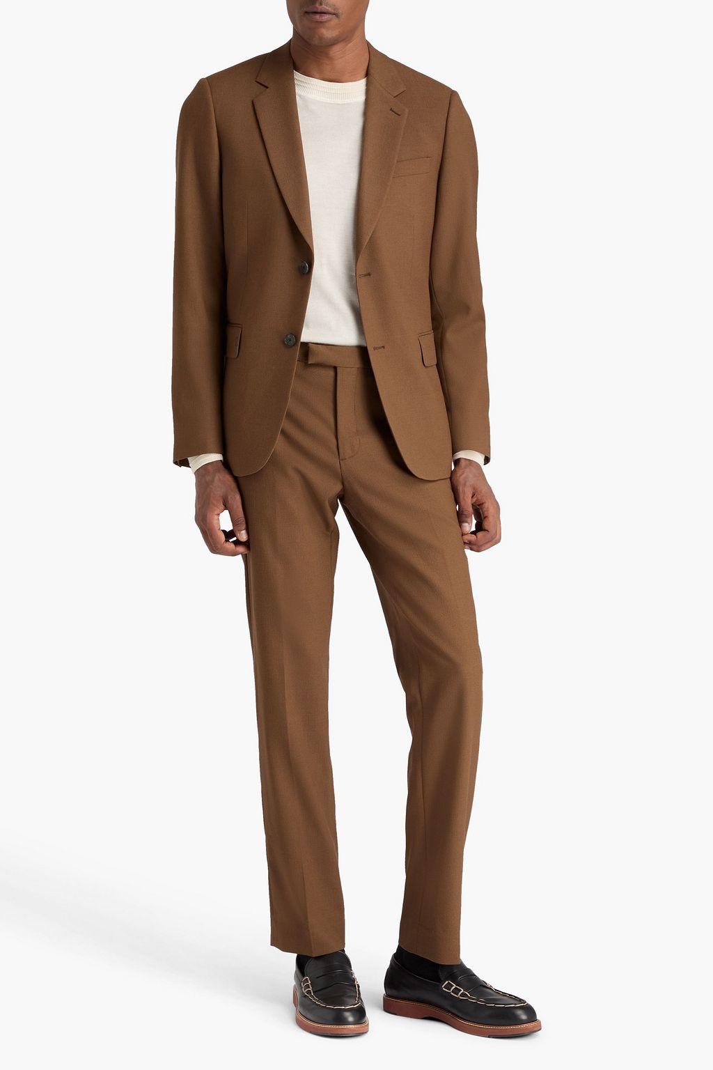 SANDRO Grain de poudre wool-blend pants