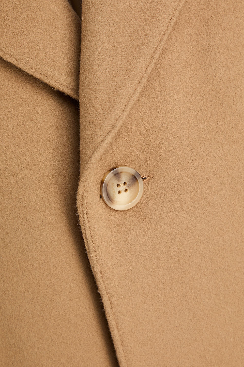 SANDRO WOOL AND CASHMERE-BLEND FELT COAT
