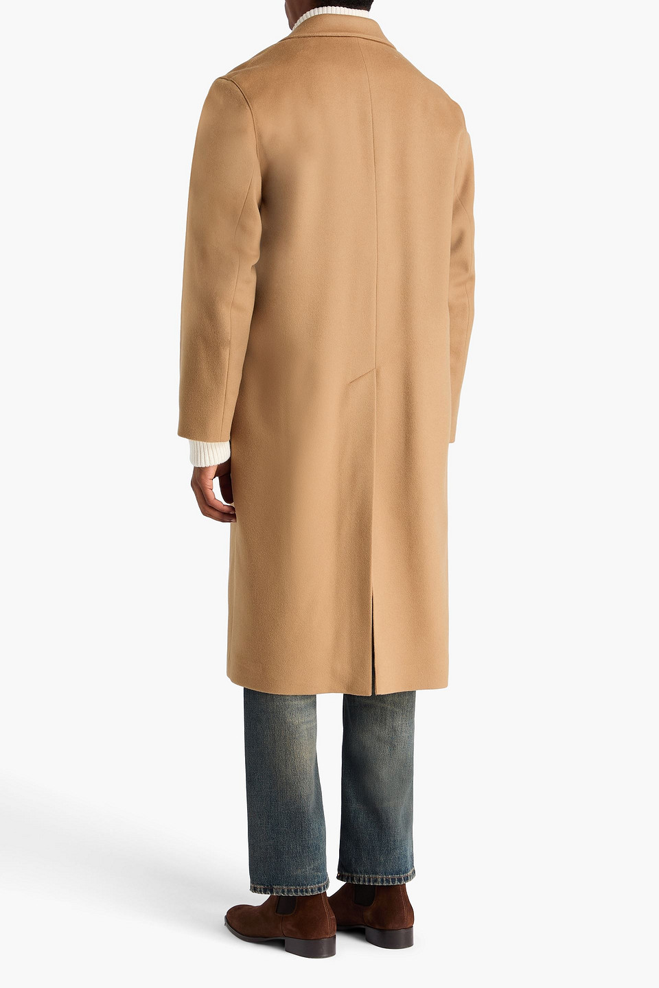 SANDRO WOOL AND CASHMERE-BLEND FELT COAT