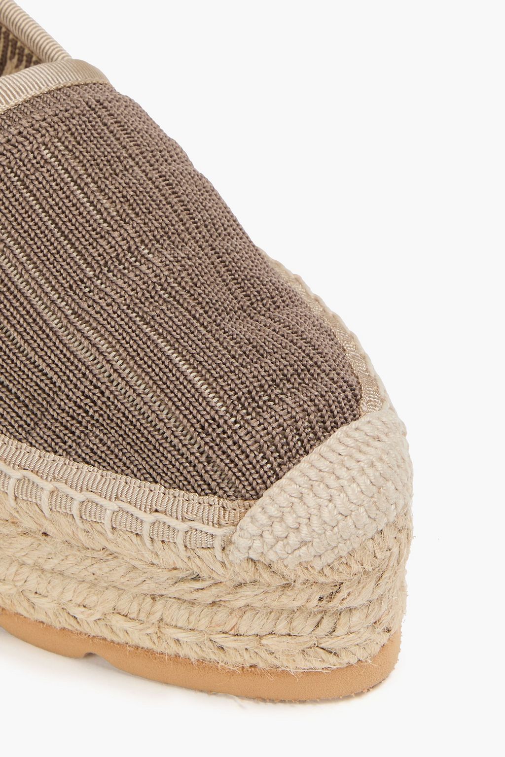 BALMAIN Plateau-Espadrilles aus Jacquard-Strick
