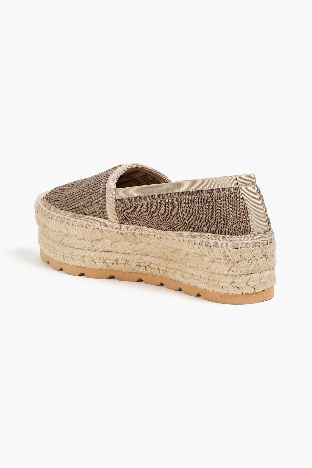 BALMAIN Plateau-Espadrilles aus Jacquard-Strick