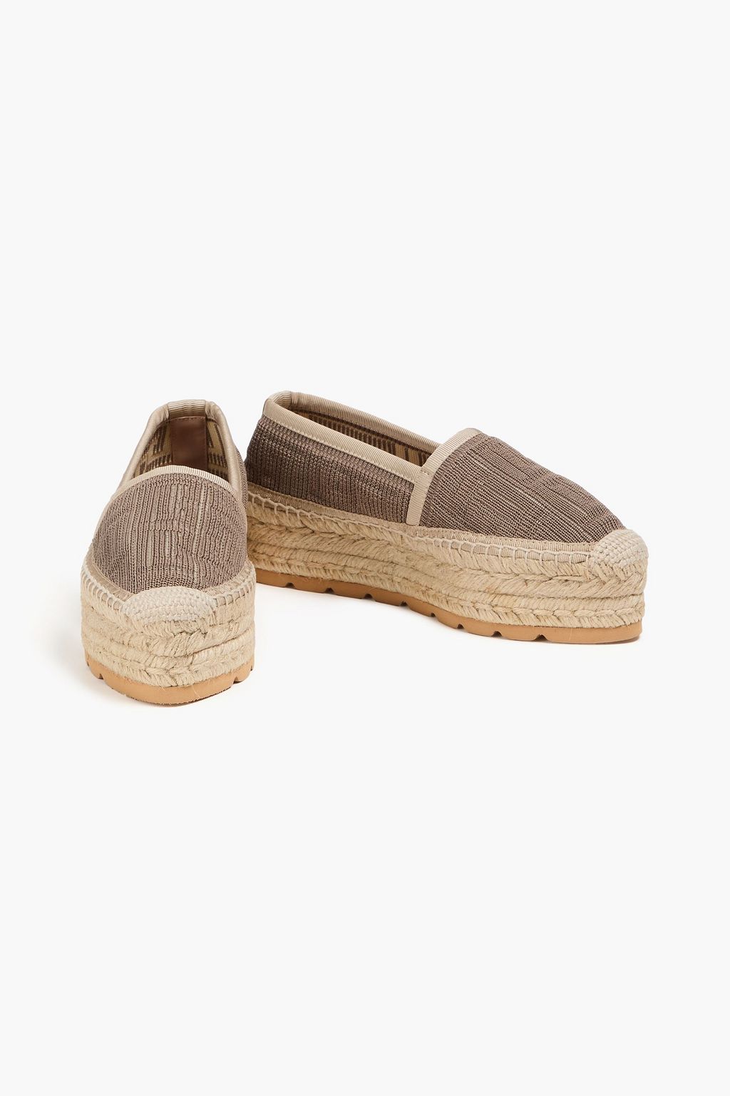 BALMAIN Plateau-Espadrilles aus Jacquard-Strick