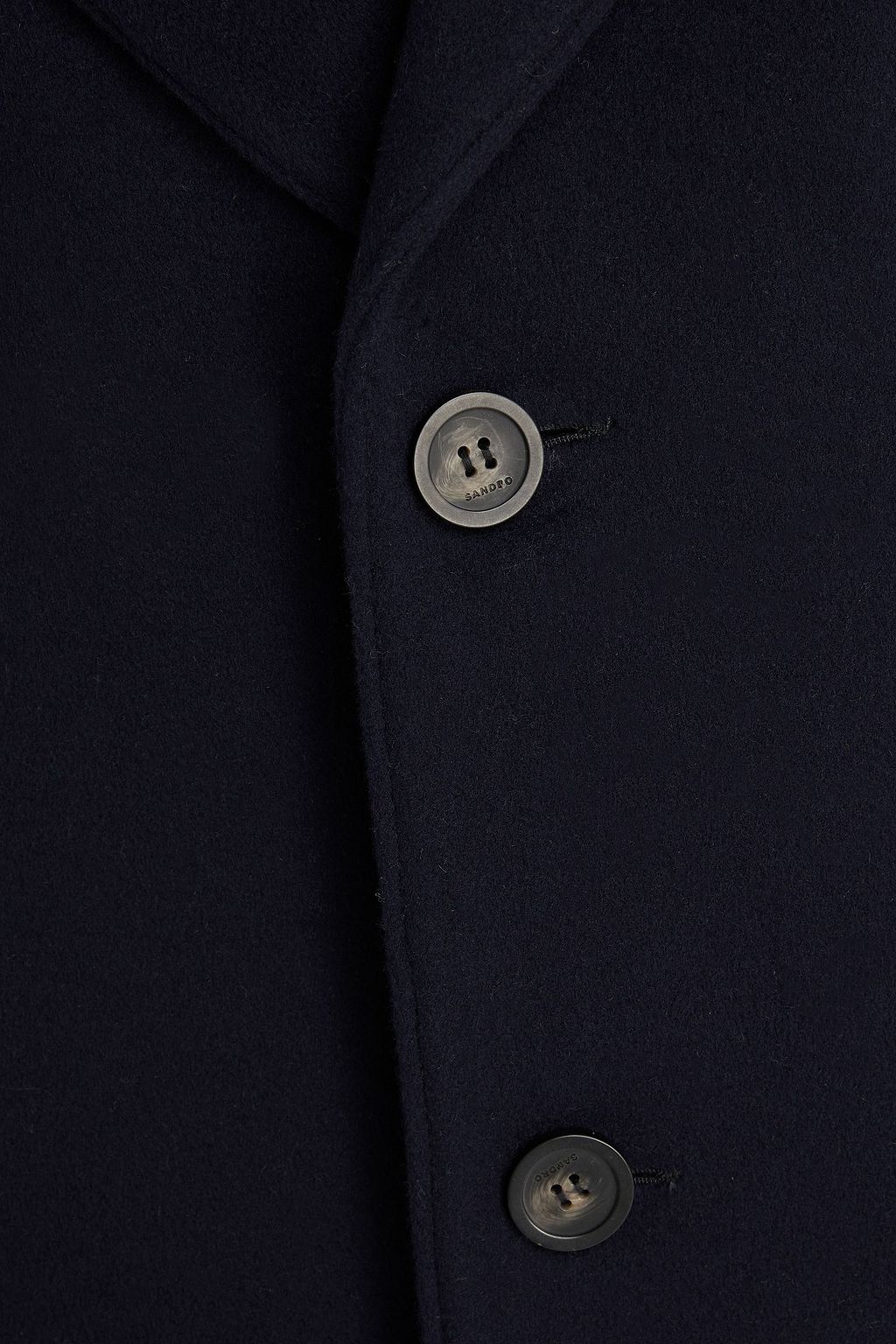 SANDRO Wool and cashmere-blend felt coat