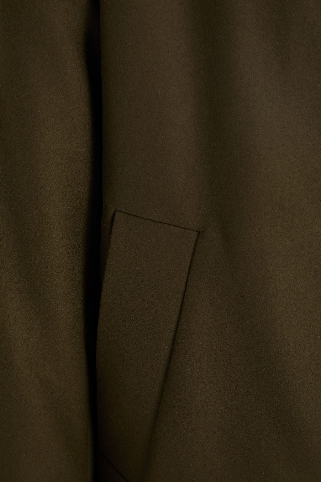 SANDRO Wool-blend felt hooded parka