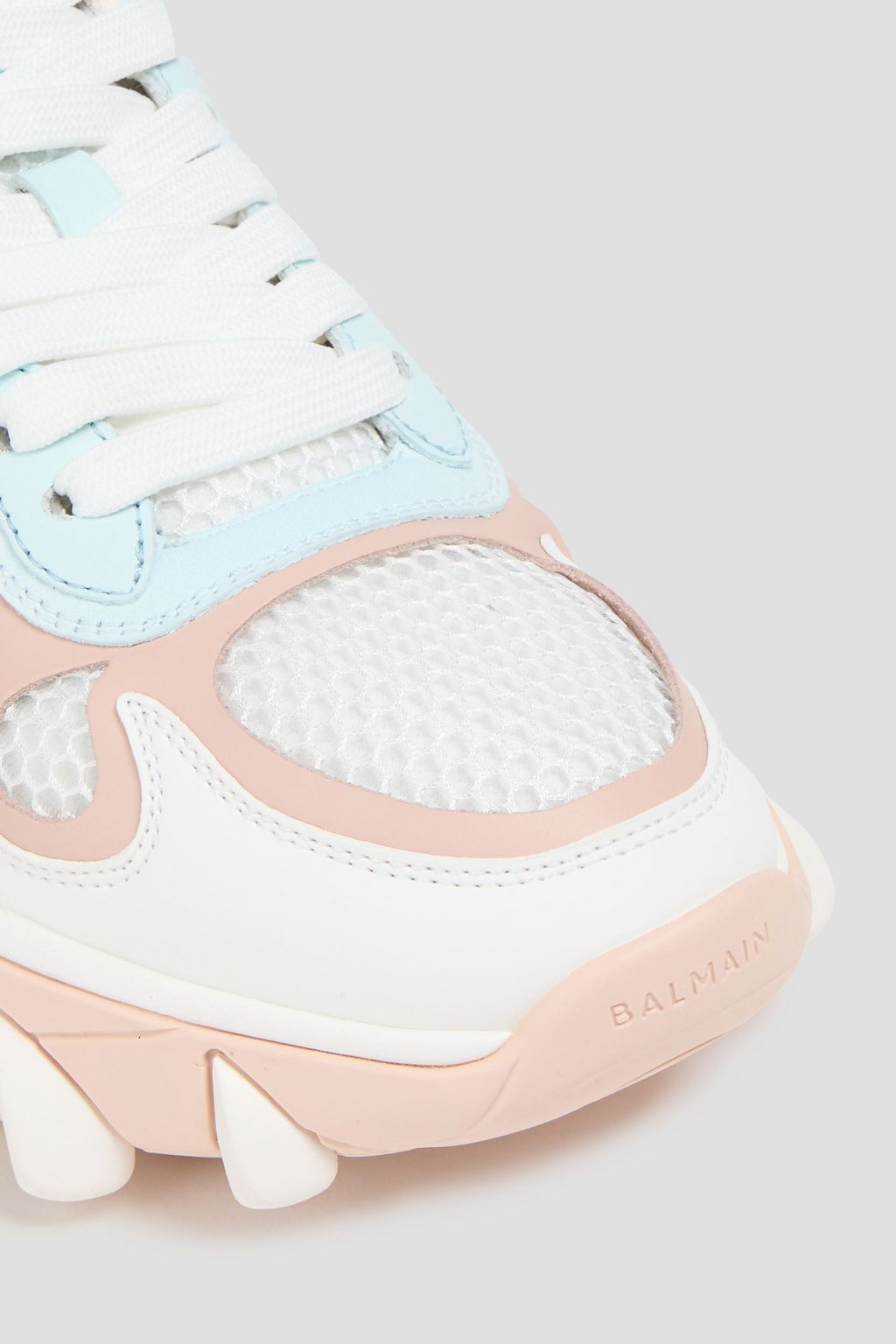 BALMAIN Sneakers aus Mesh und Leder