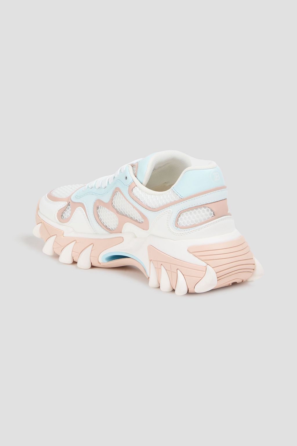 BALMAIN Sneakers aus Mesh und Leder