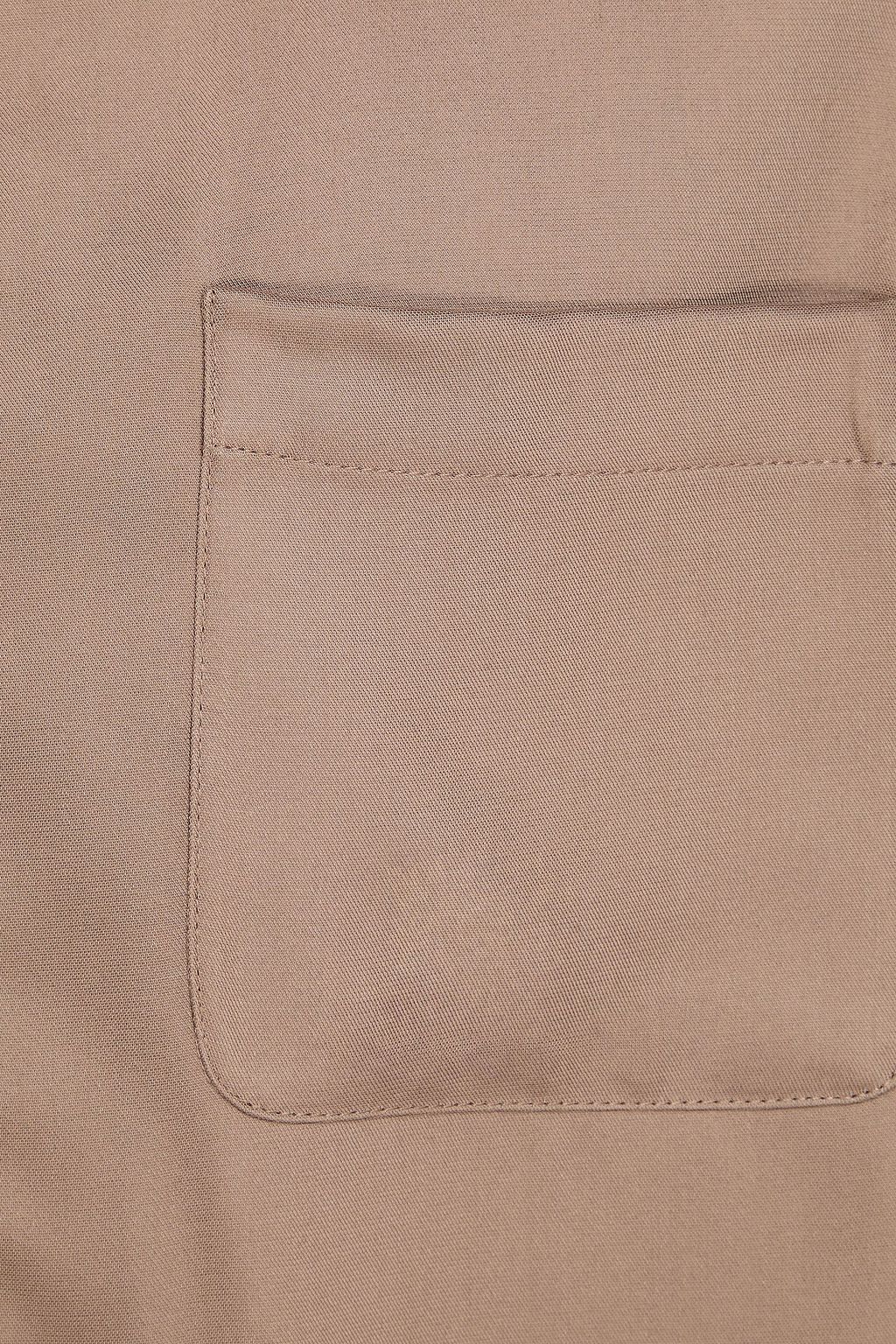 SANDRO Lyocell-blend twill zip-up hoodie