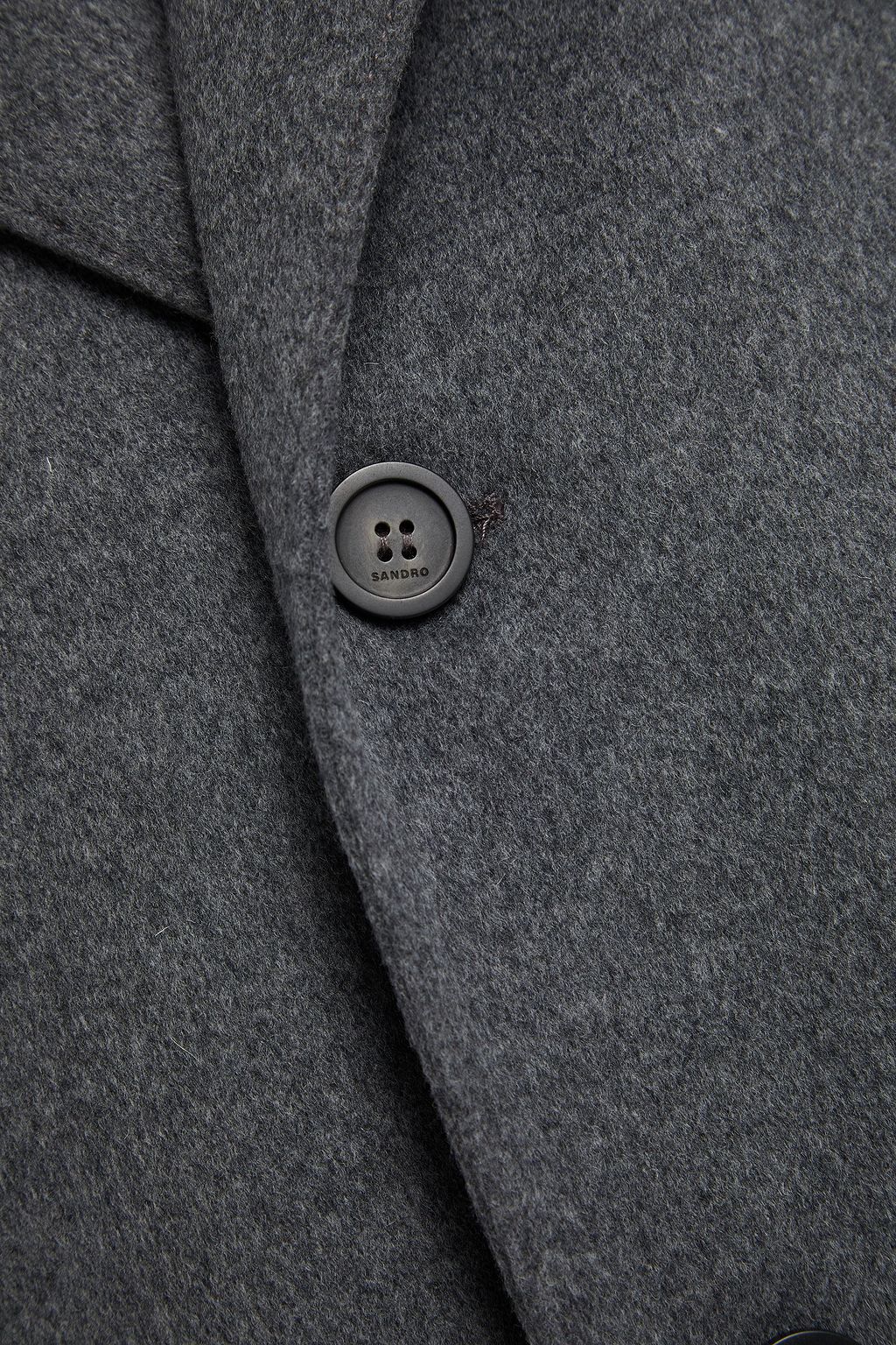 SANDRO Wool and cashmere-blend felt coat