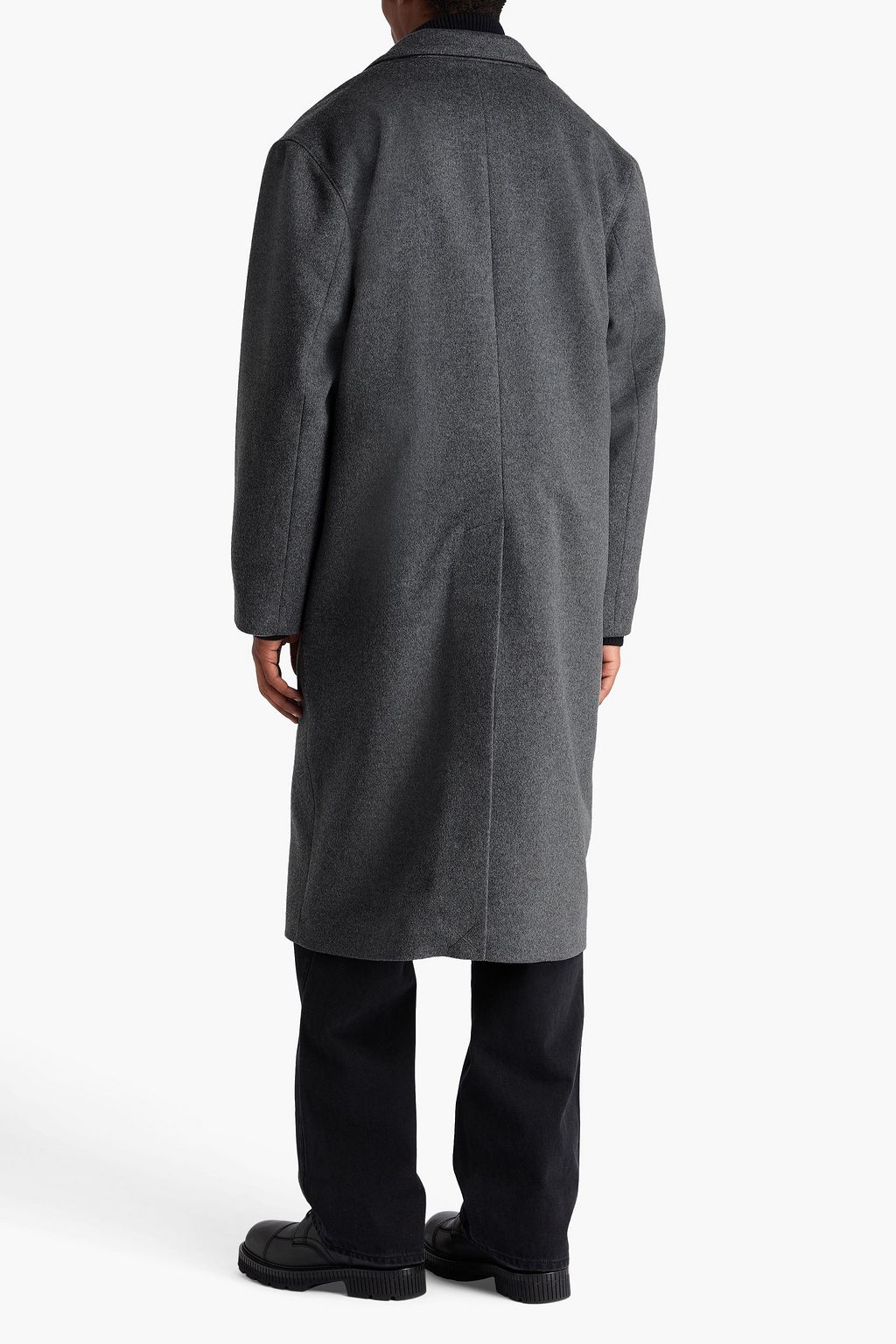 SANDRO Wool and cashmere-blend felt coat