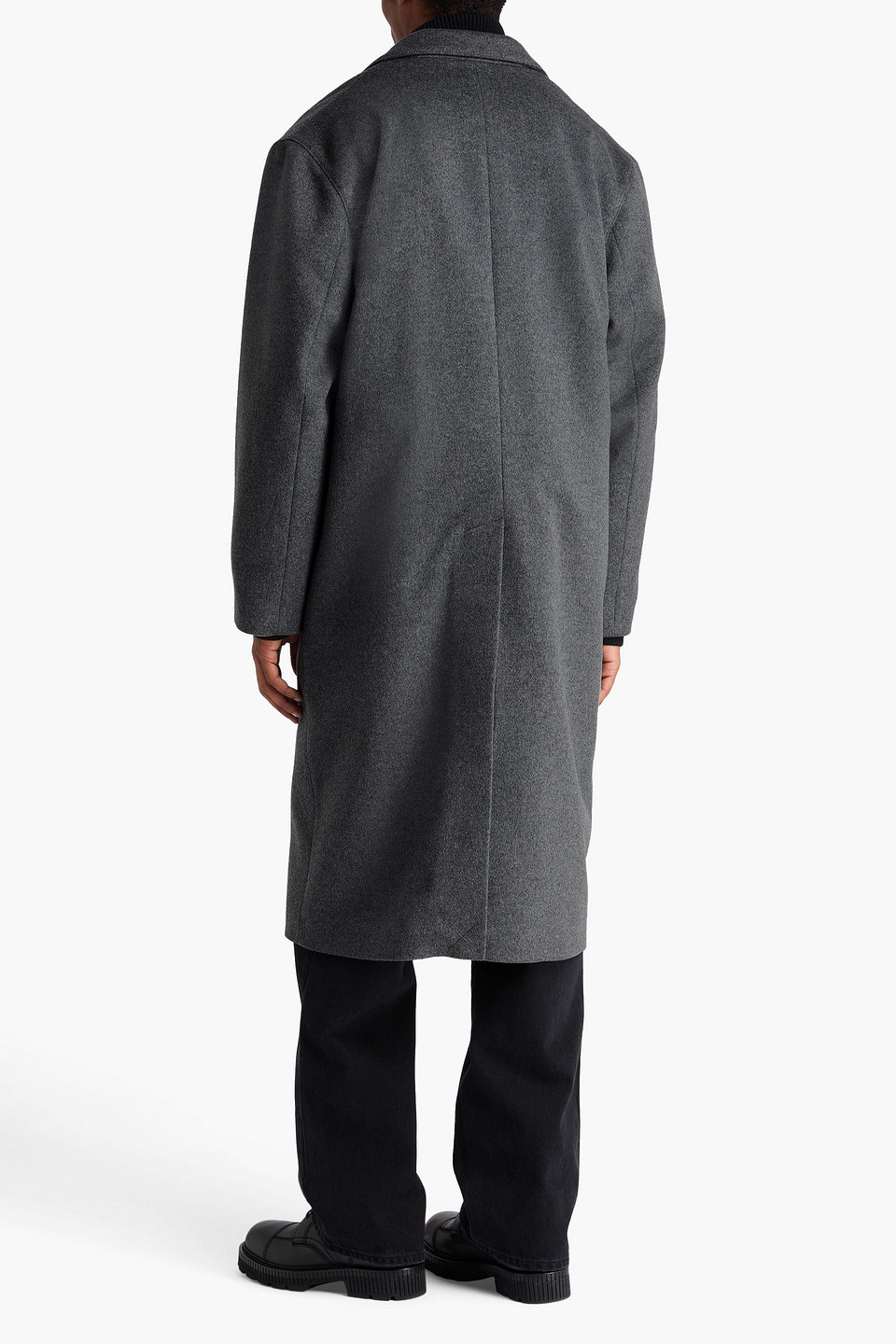  Sandro - Wool And Cashmere-blend Felt Coat - Gray - L 