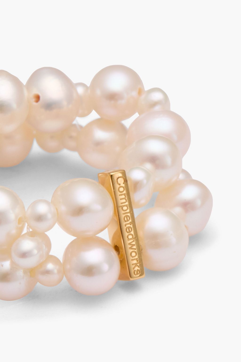 COMPLETEDWORKS Gold-plated pearl ring