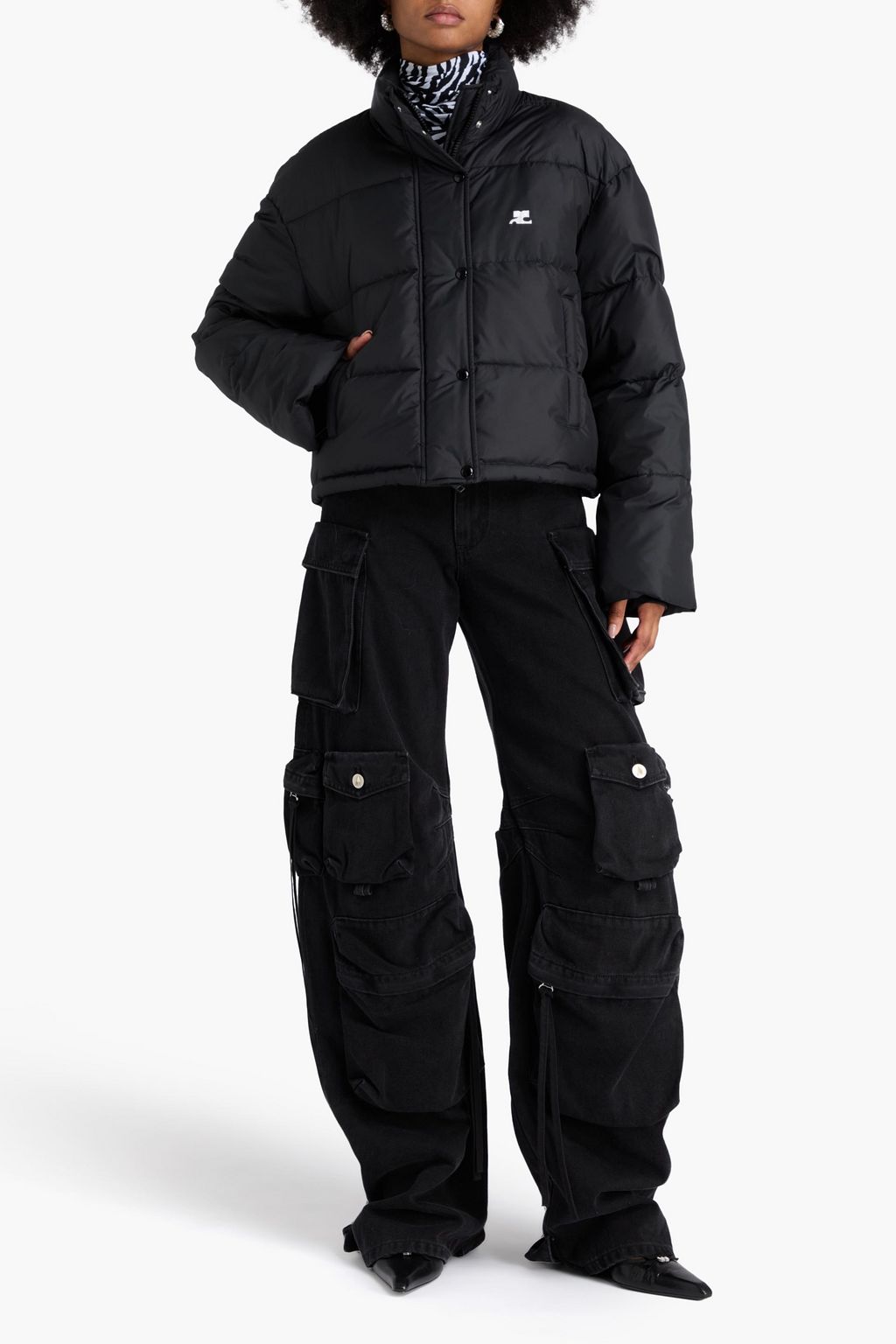 COURRÈGES Jacke aus gestepptem Shell