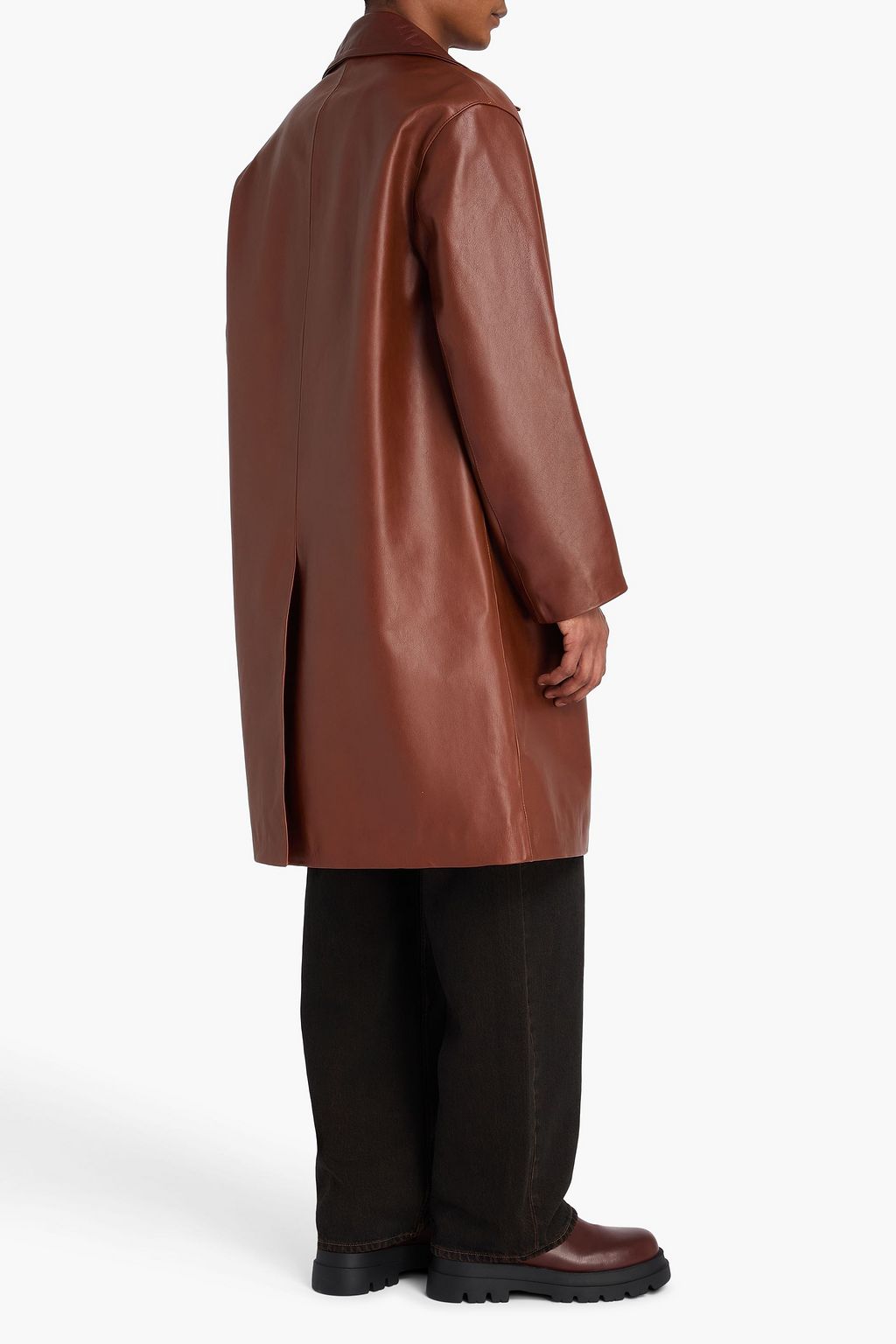 SANDRO Leather coat