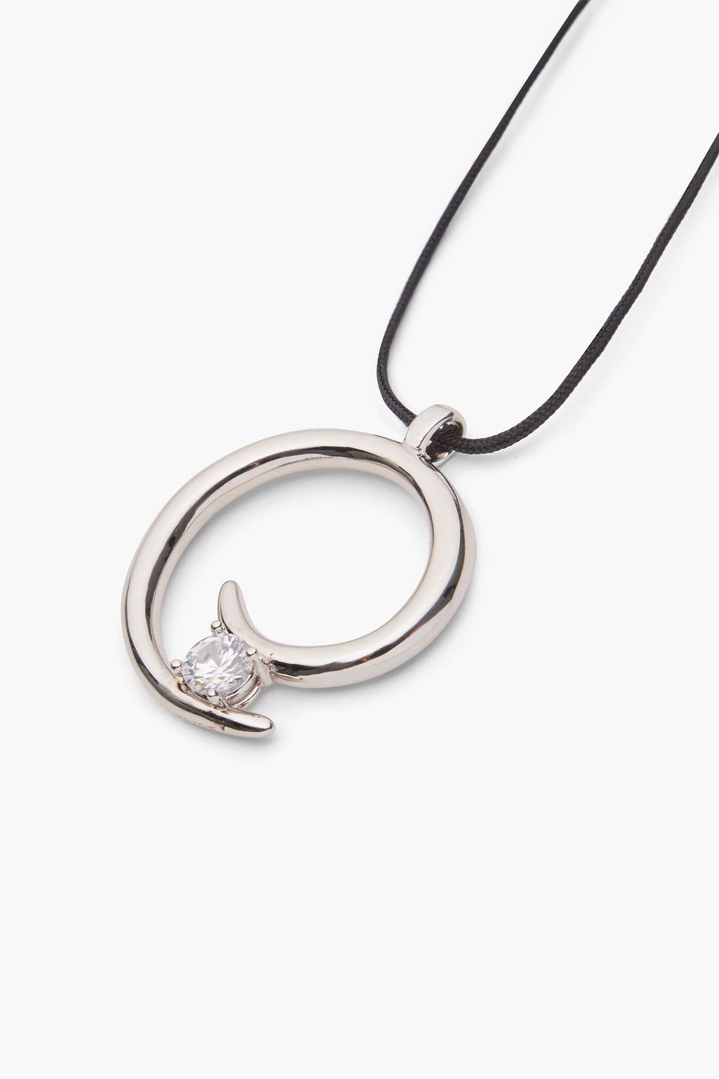 ANISSA KERMICHE Silver-tone crystal necklace