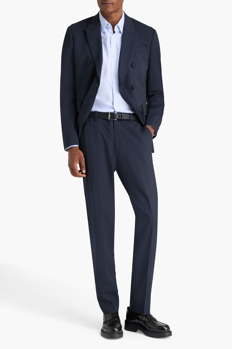 SANDRO WOOL-CREPE SUIT PANTS