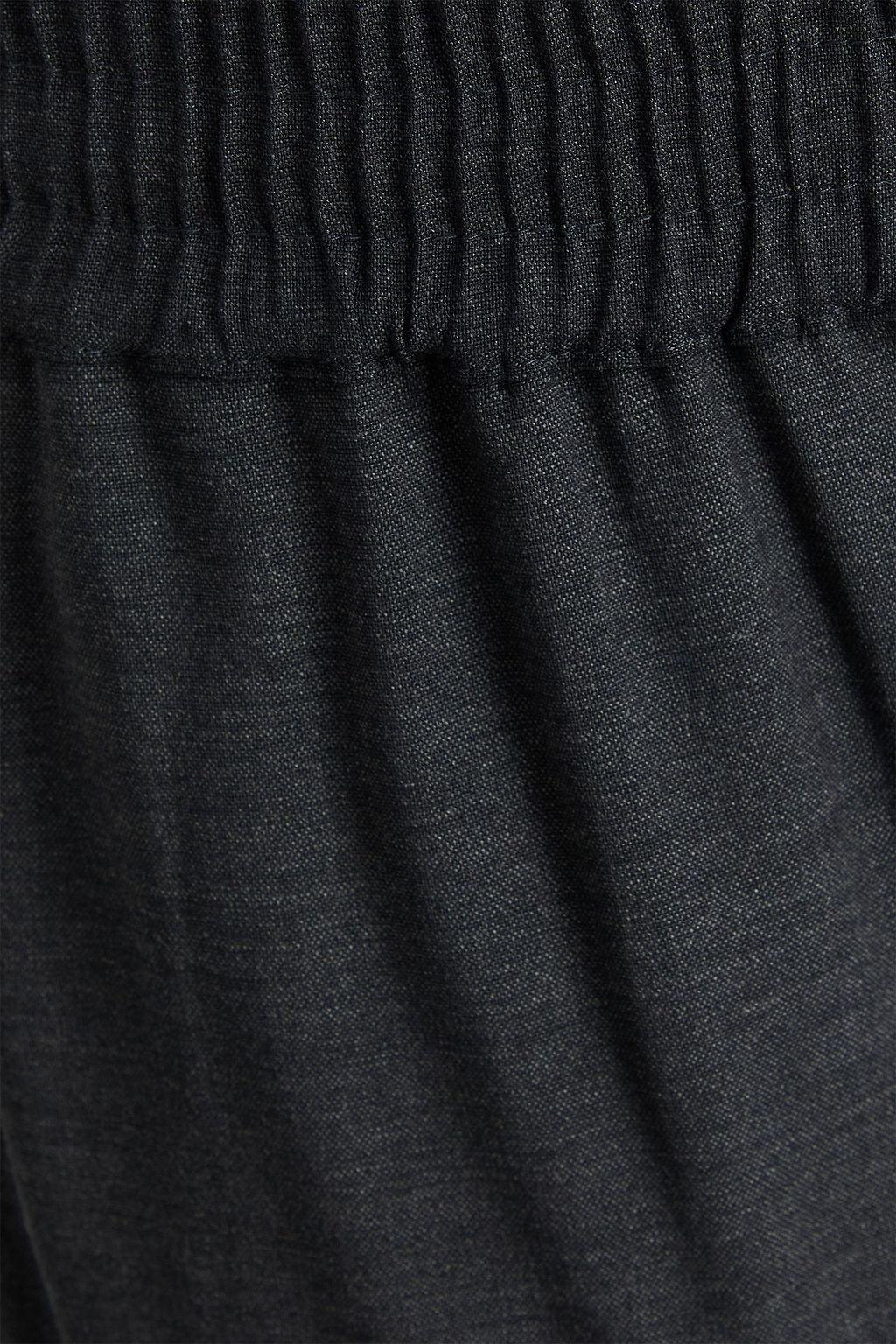 SANDRO Tapered wool-blend crepe drawstring pants