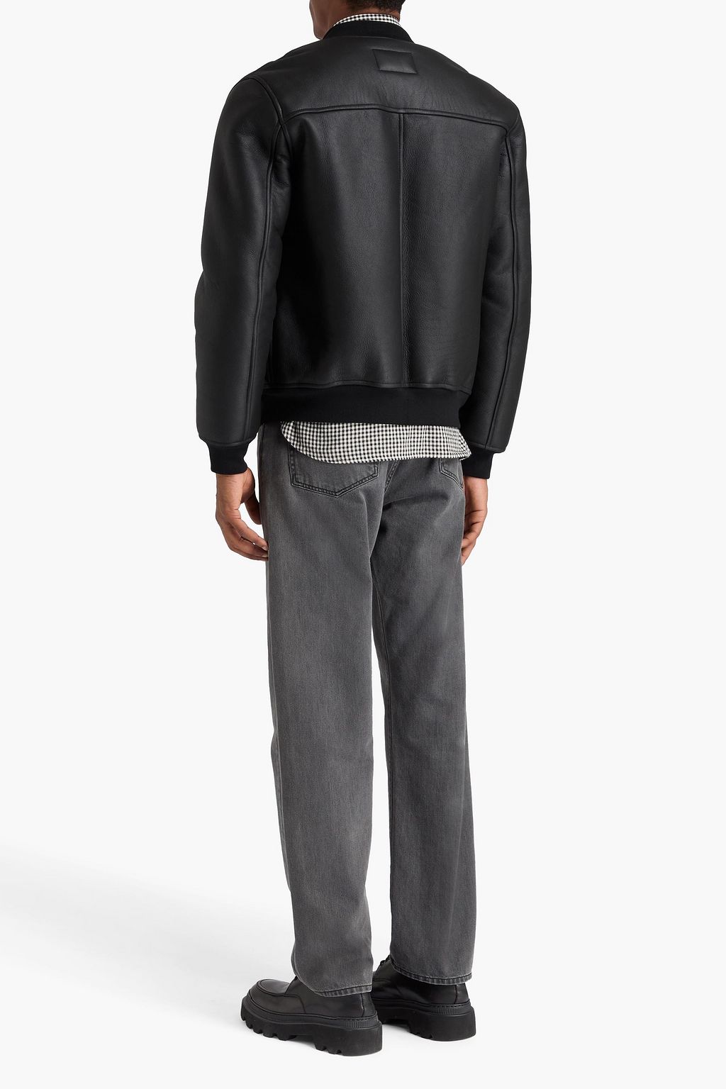 SANDRO Shearling bomber jacket