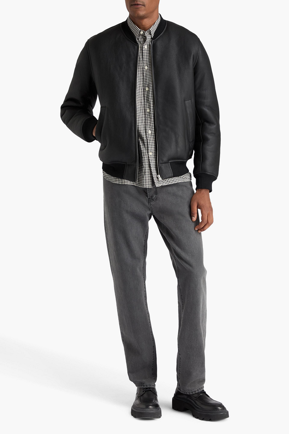  Sandro - Bomberjacke Aus Shearling - Schwarz - Xs 